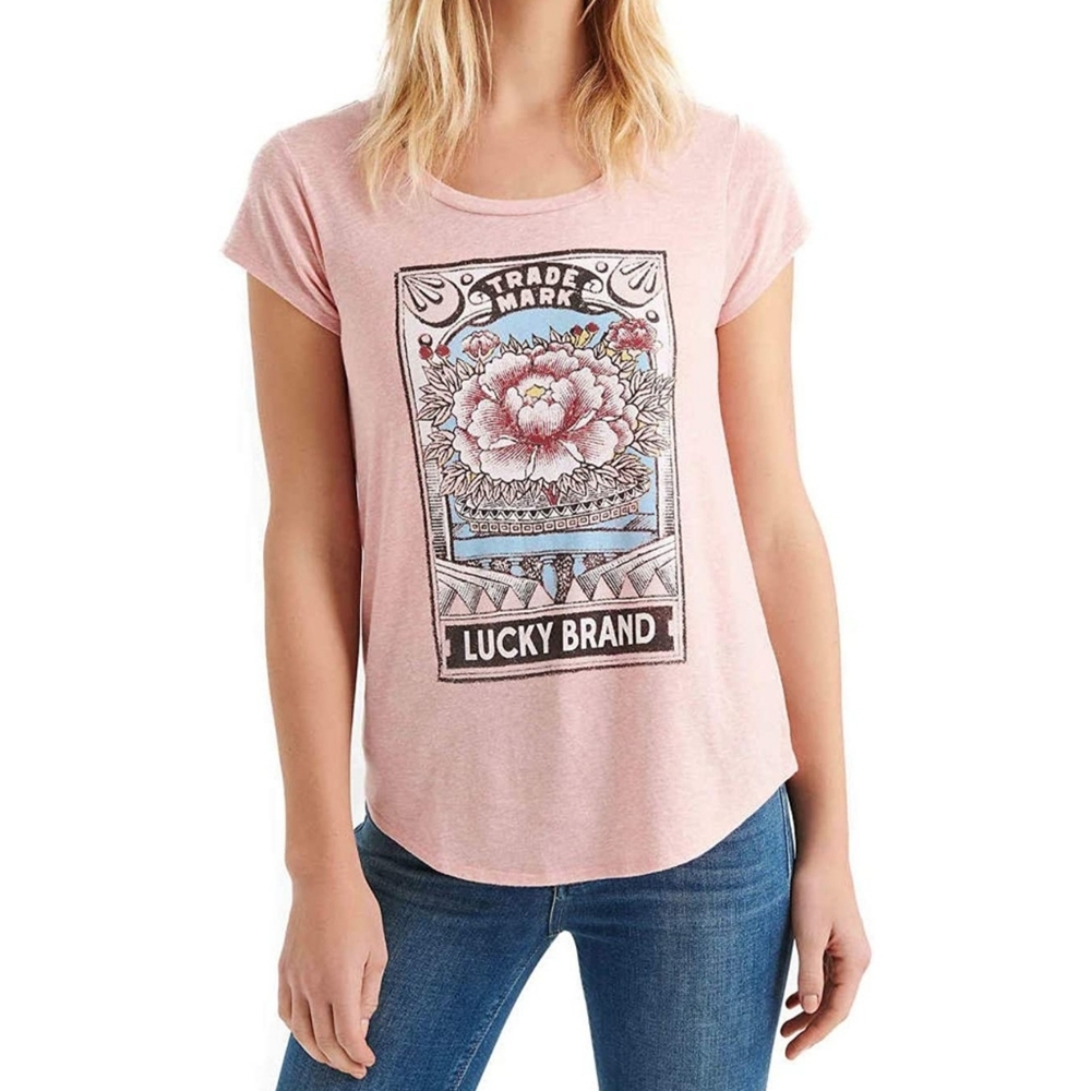 NWT 🌸 Lucky Brand Floral Screen Print Tee